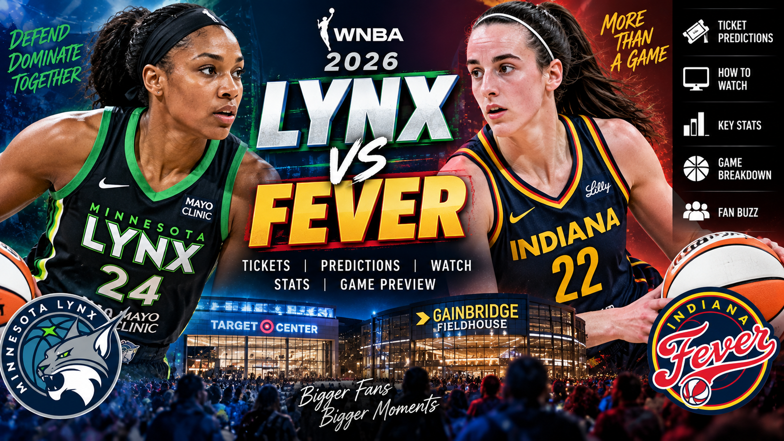 Minnesota Lynx vs Indiana Fever 2026: Tickets, Prediction, Stats, How to Watch & Game Preview