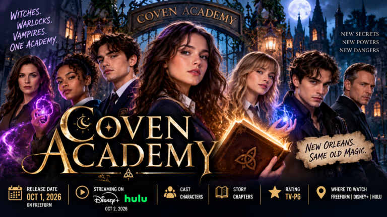 Coven Academy Freeform Disney Plus Hulu series cast and characters