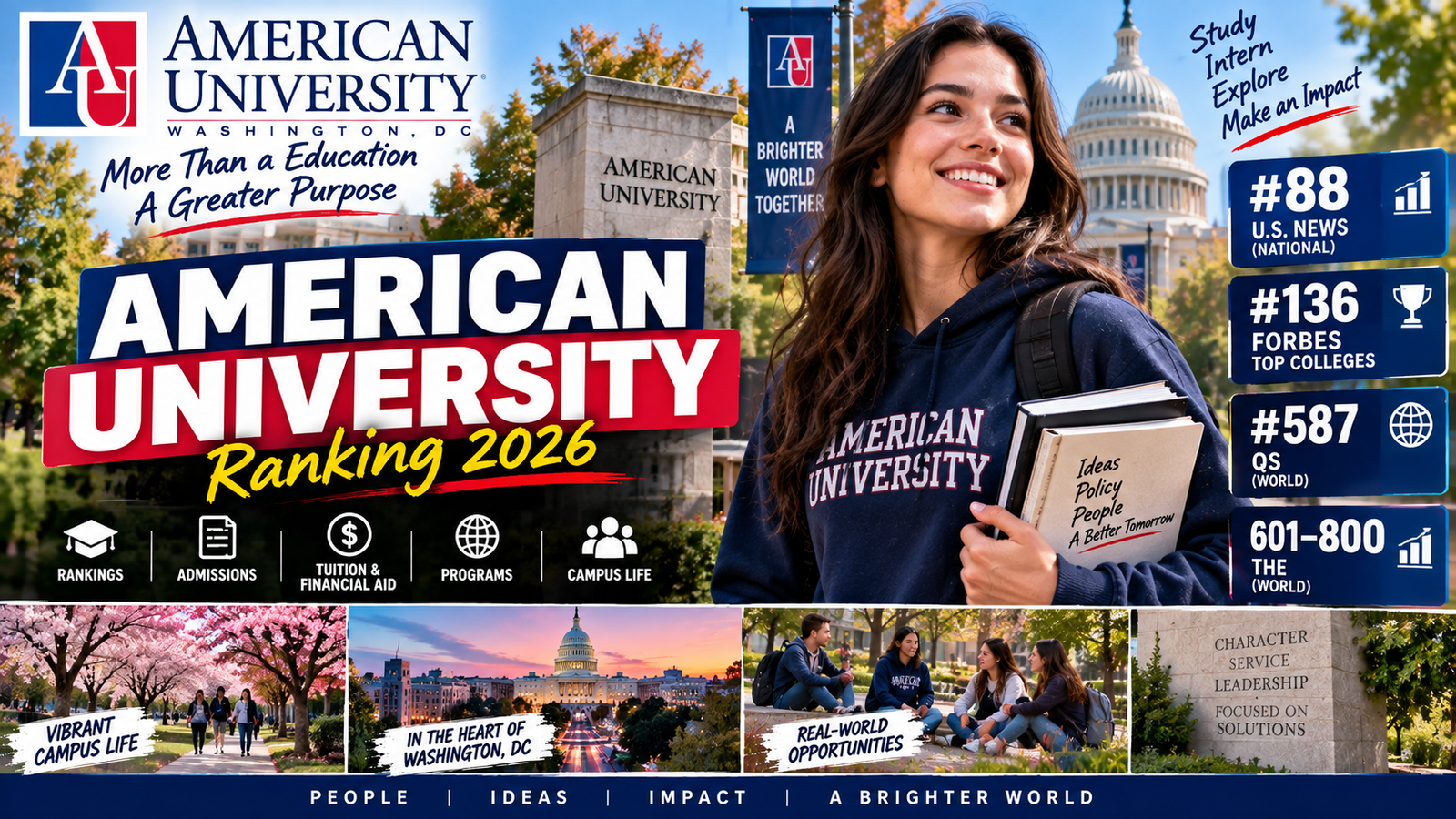 American University Ranking 2026: Rankings, Tuition, Acceptance Rate & Review