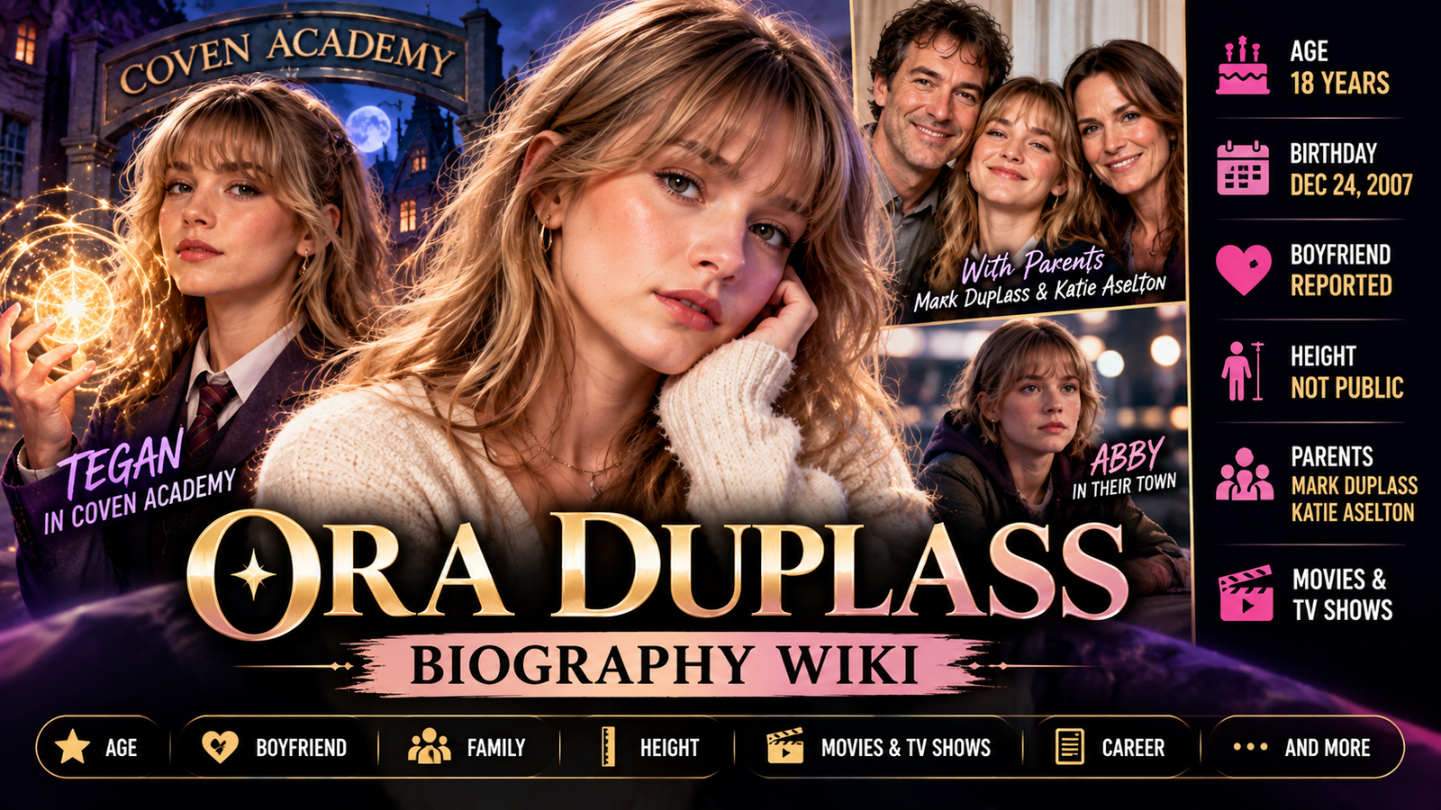 Ora Duplass biography wiki age boyfriend and Coven Academy actress