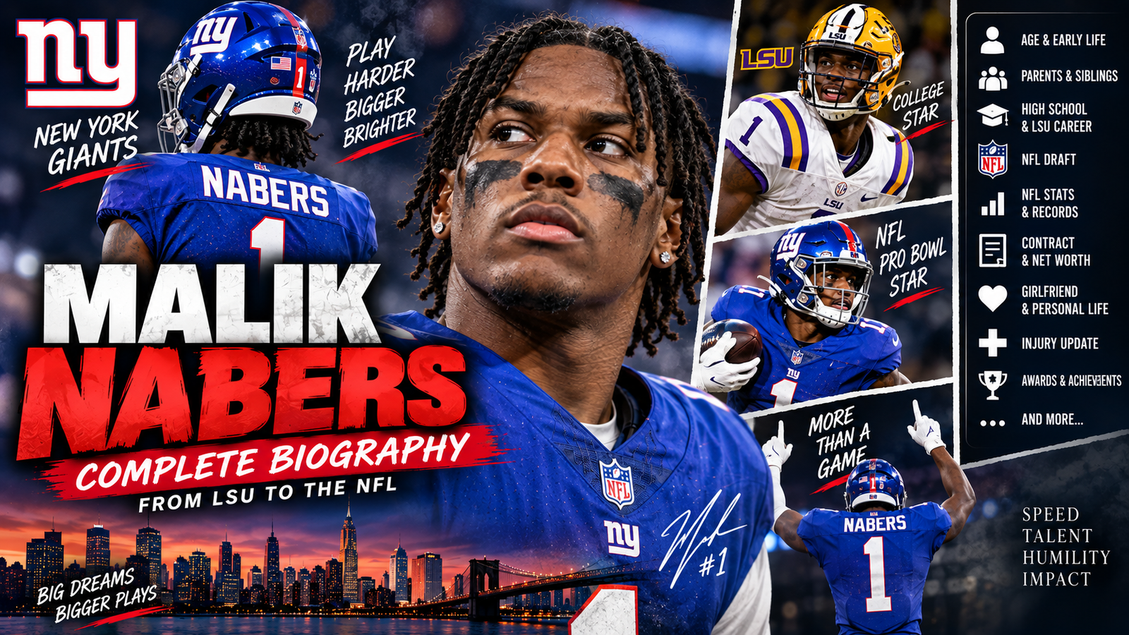 Malik Nabers Biography: Age, Height, Parents, Girlfriend, NFL Career, Stats, Contract & Net Worth